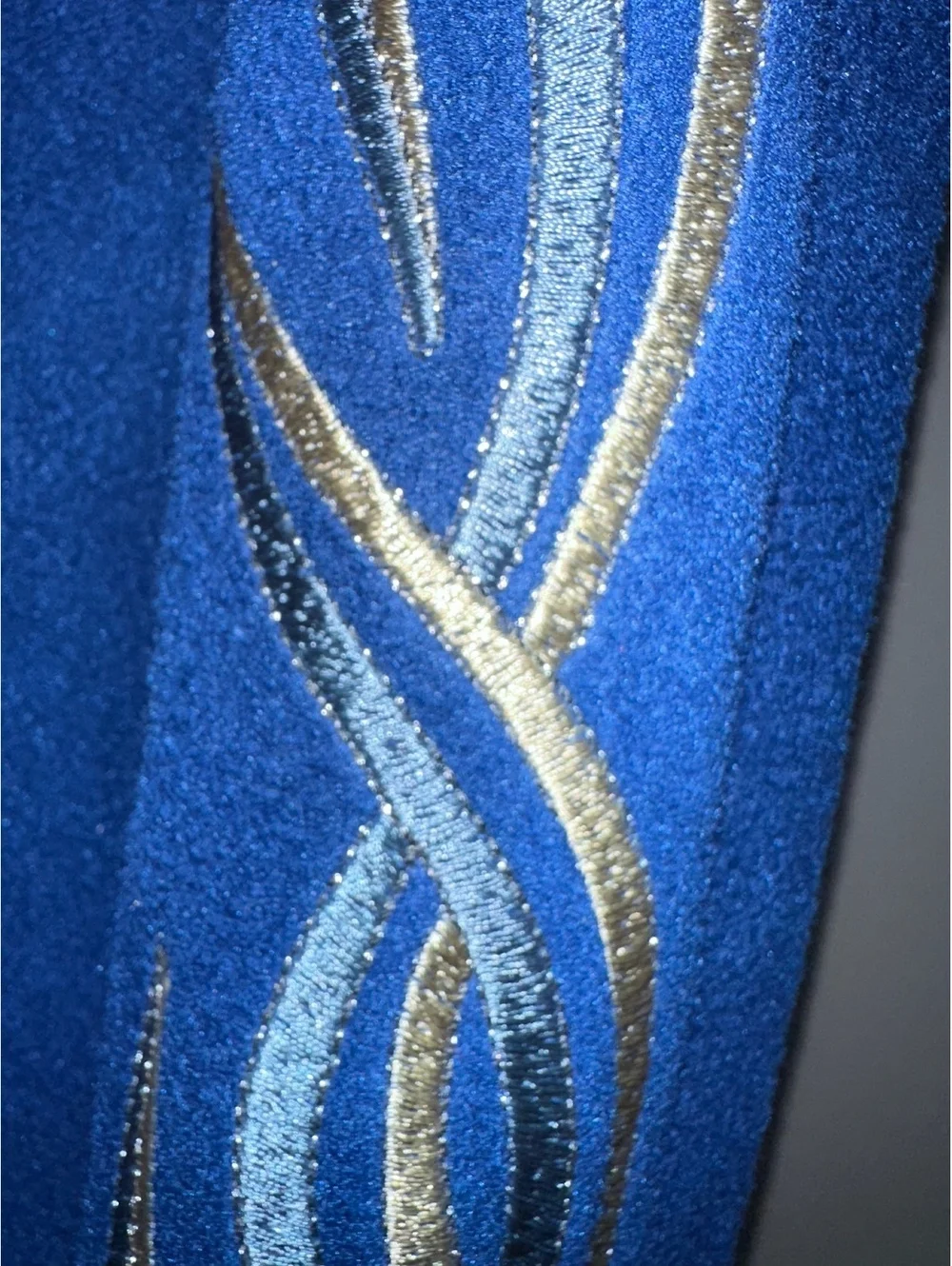 VTG 90s Bob Mackie Blue Embroidered Women's Cardigan Avant Garde XL